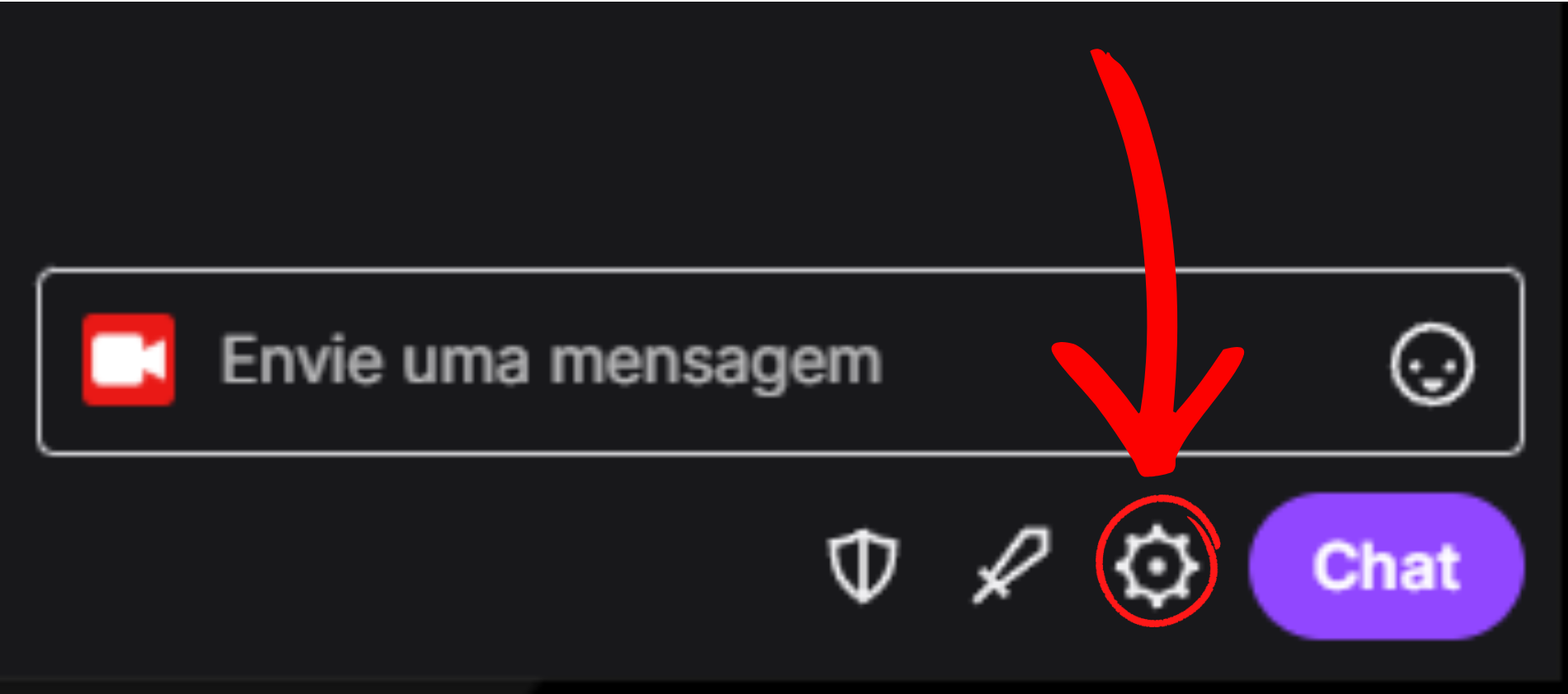 Abrir configurações do chat
